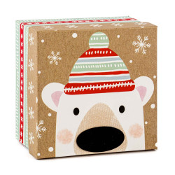 Boite carton carré Noël