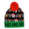 Bonnet tricot Noël lumineux