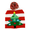 Bonnet tricot Noël lumineux