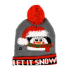 Bonnet tricot Noël lumineux