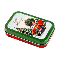 Boite métal rectangle Noël