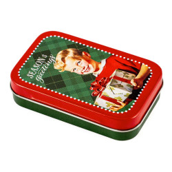 Boite métal rectangle Noël