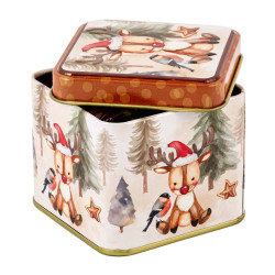 Boite métal carrée Noël