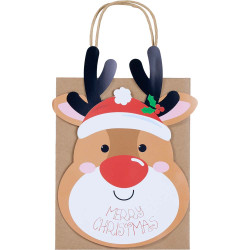 Sac cadeau kraft Noël