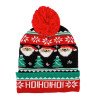 Bonnet tricot Noël lumineux
