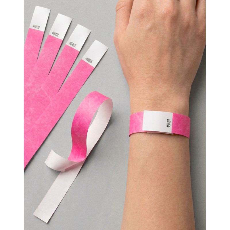 100 Bracelets Tyvek rose