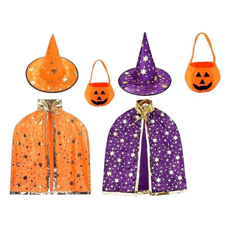 Set enfant Sorcier cape+chapeau+ sac  