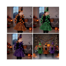 Set enfant Spidr color tutu+ailes+tiare