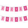 Guirlande fanions Octobre Rose 10m