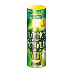Flamme de bengale vert