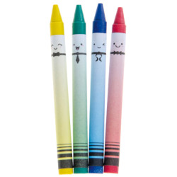 Boîte de 4 crayons cire, 9 cm