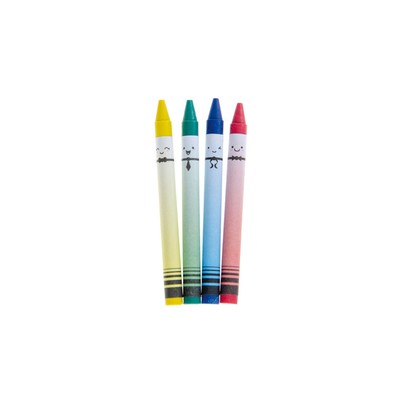 Boîte de 4 crayons cire, 9 cm
